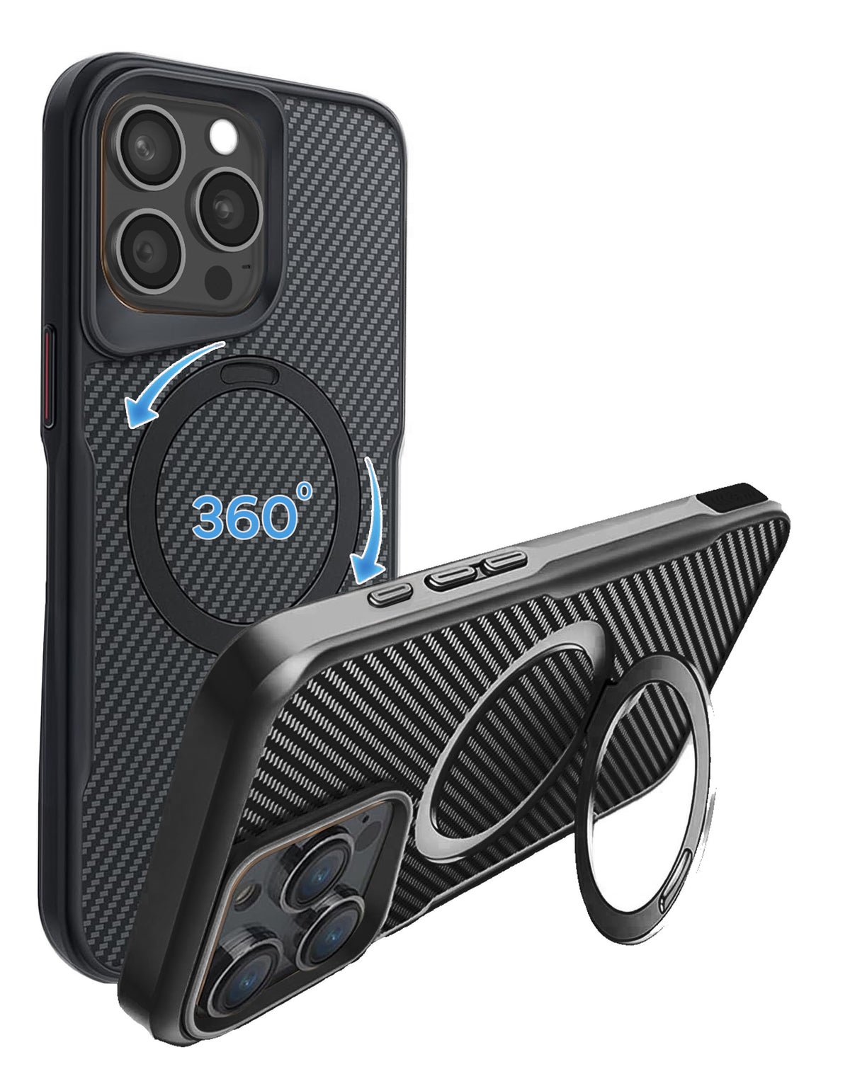 Magnetic Kickstand Full-Body Case for iPhone 14 Pro Max — Black