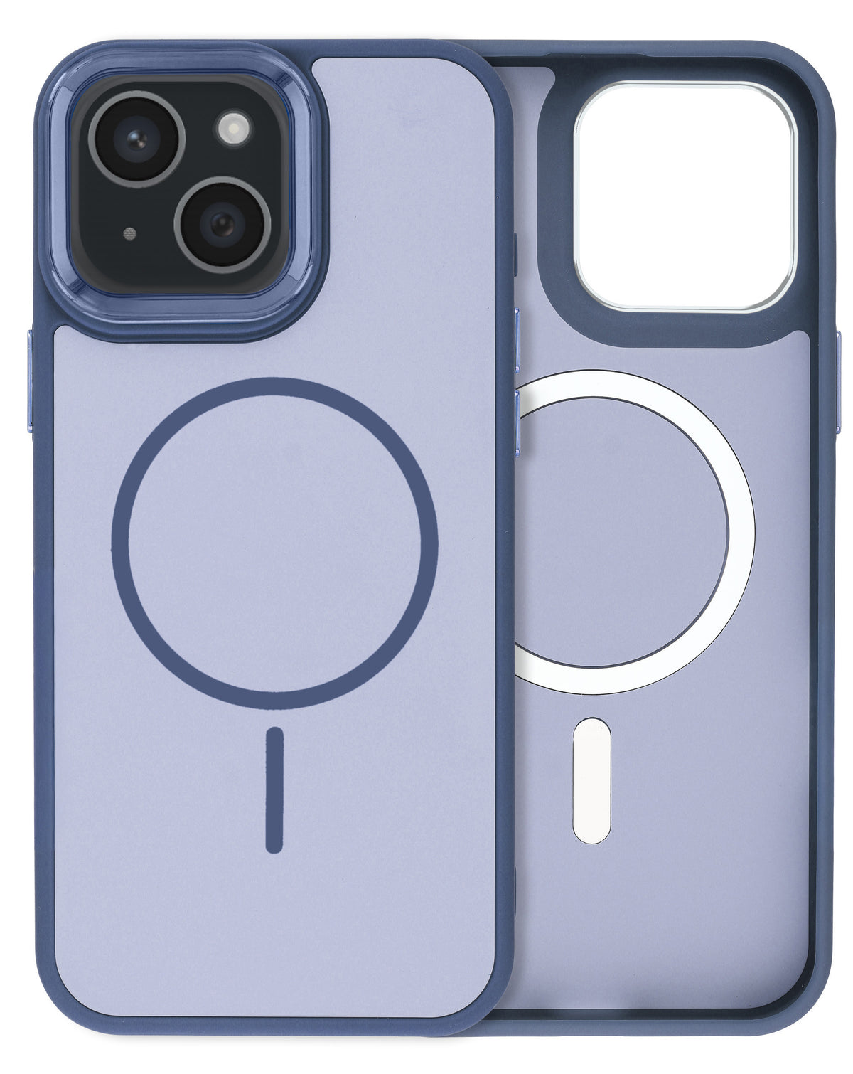 MagSafe Heavy-Duty Shockproof Case for iPhone 15 — Navy Blue