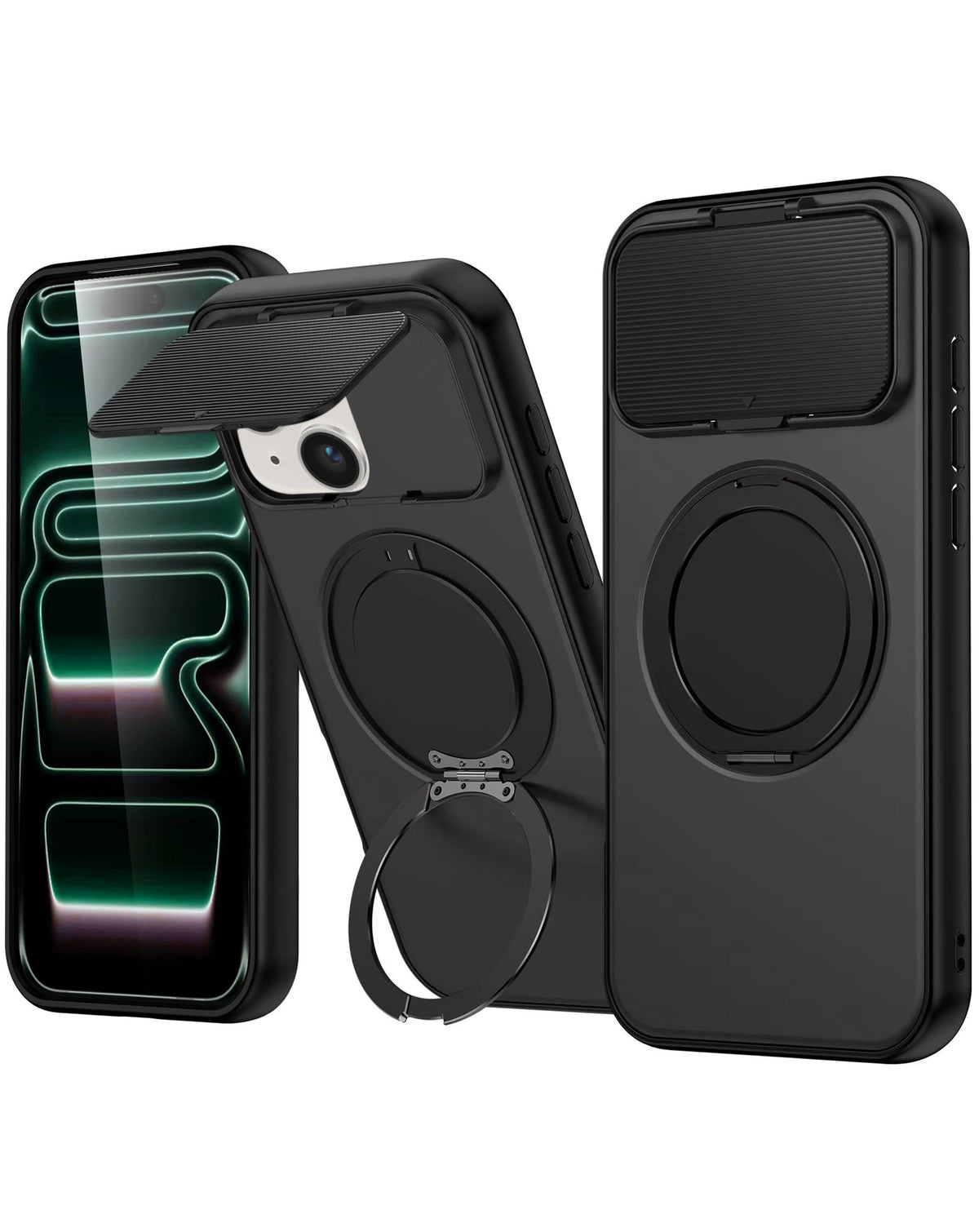 MagSafe Kickstand Case for iPhone 14 Plus / 15 Plus — Black