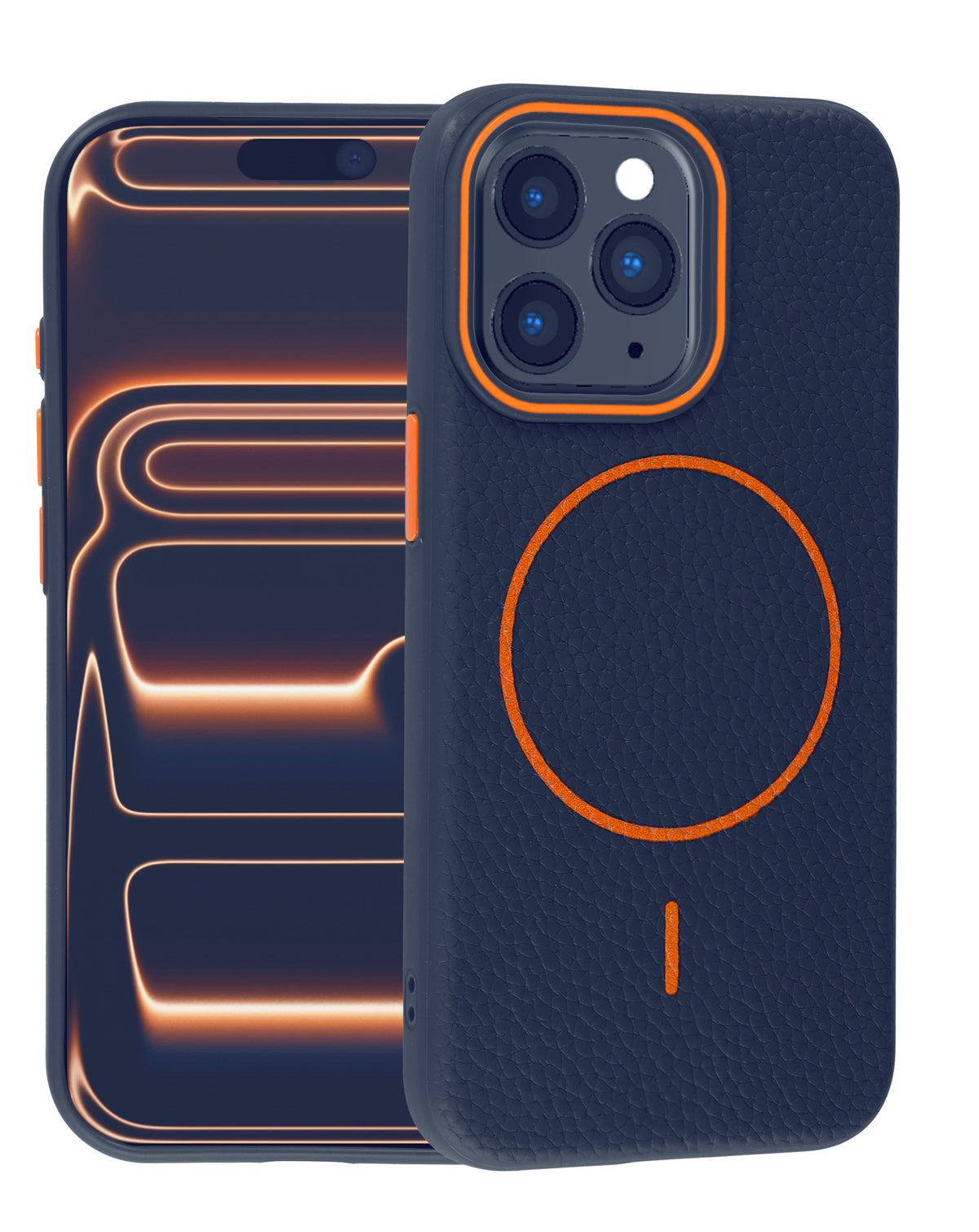 Magnetic Leather Case for iPhone 15 Pro