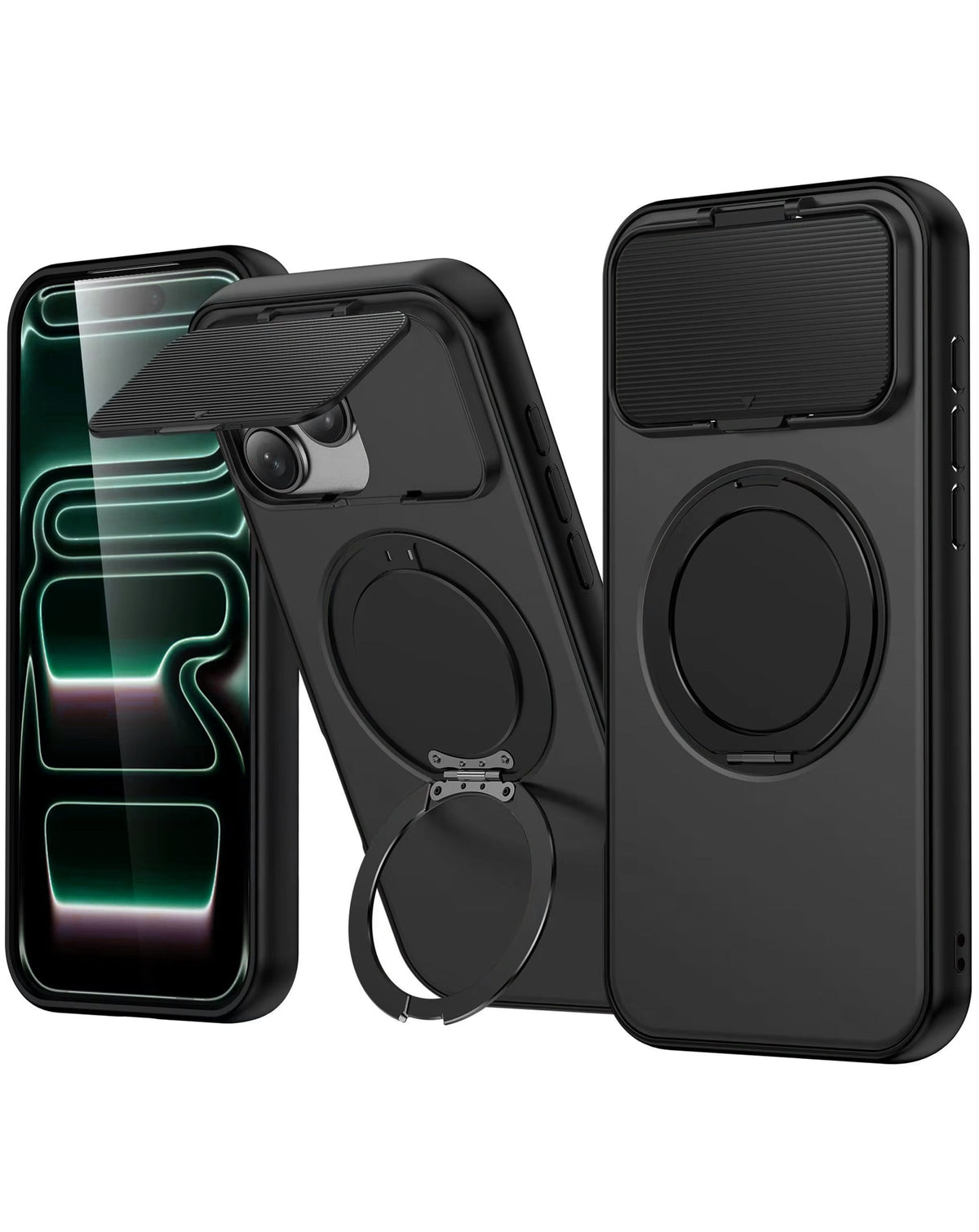 MagSafe Kickstand Case for iPhone 15 Pro Max — Black