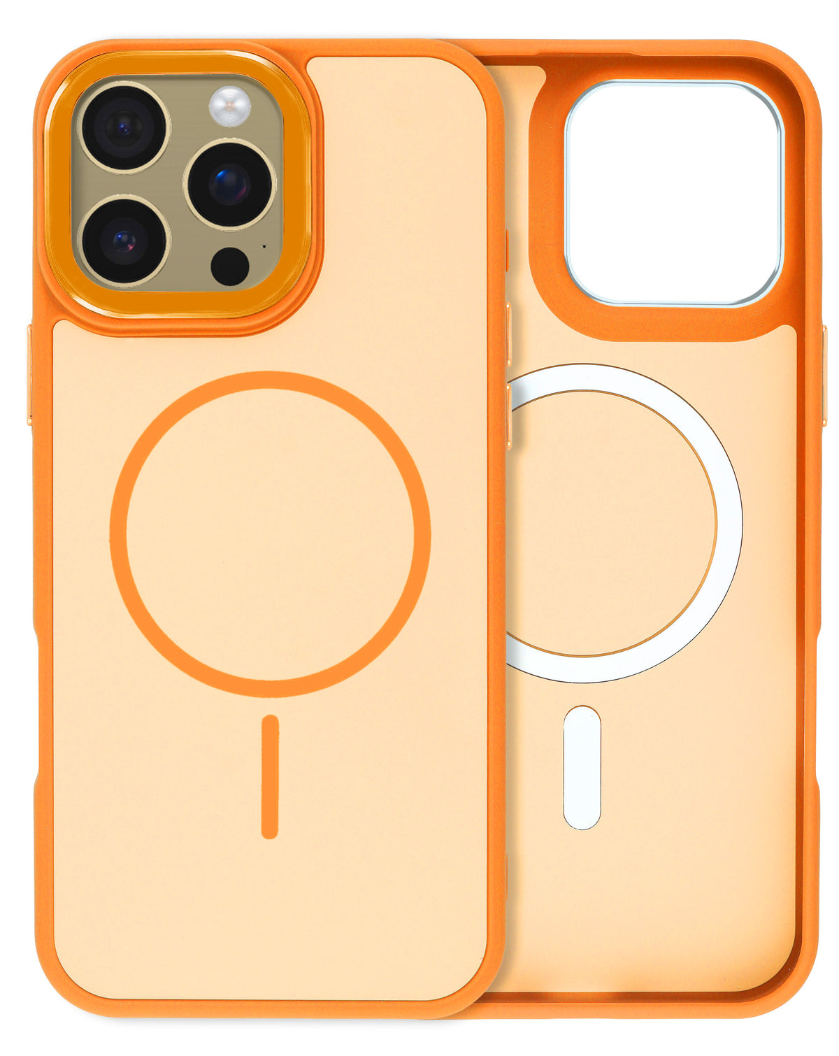 MagSafe Heavy-Duty Shockproof Case for iPhone 16 Pro Max — Orange