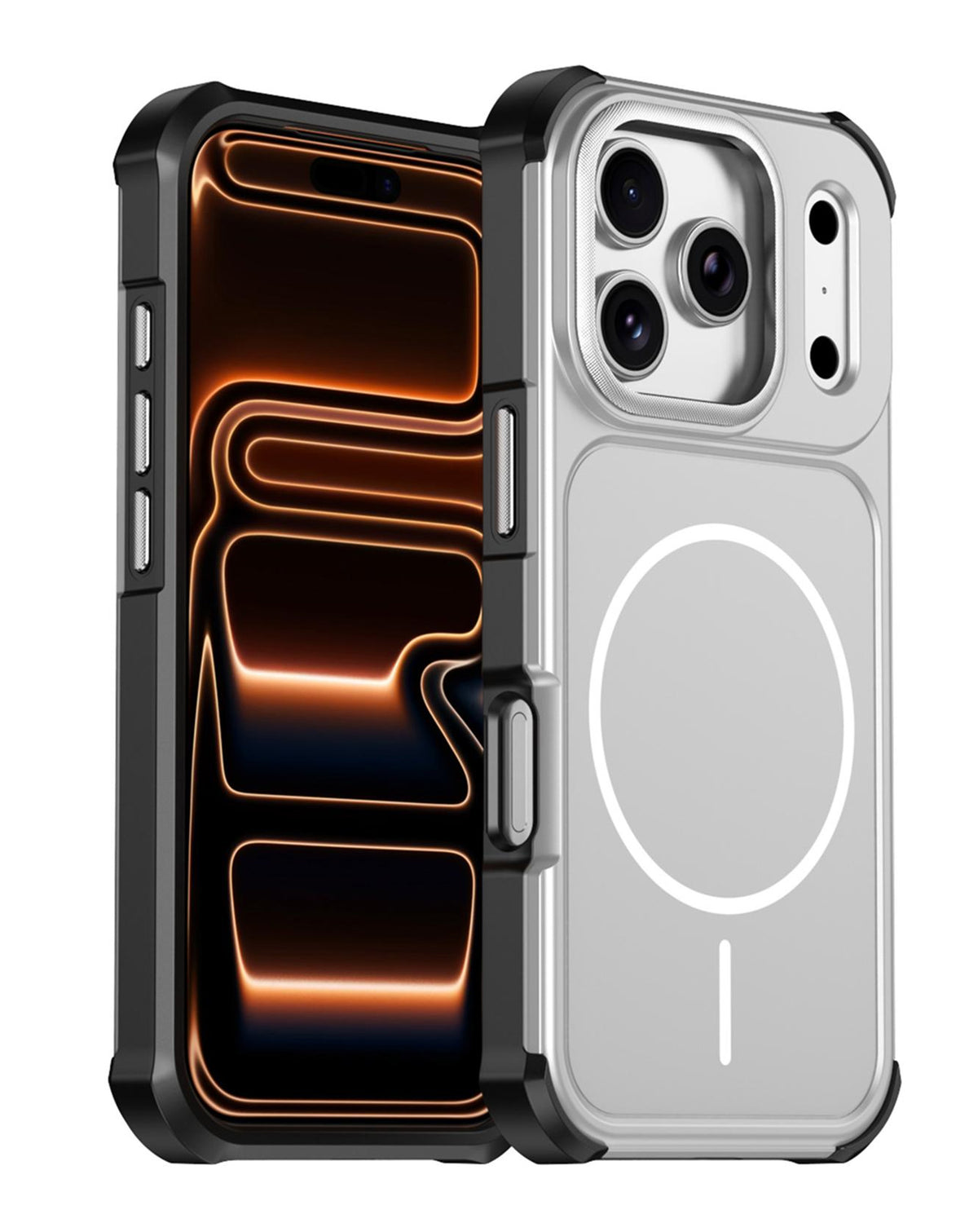 Magnetic Heavy-Duty Shockproof Case for iPhone 17 Pro — Gray
