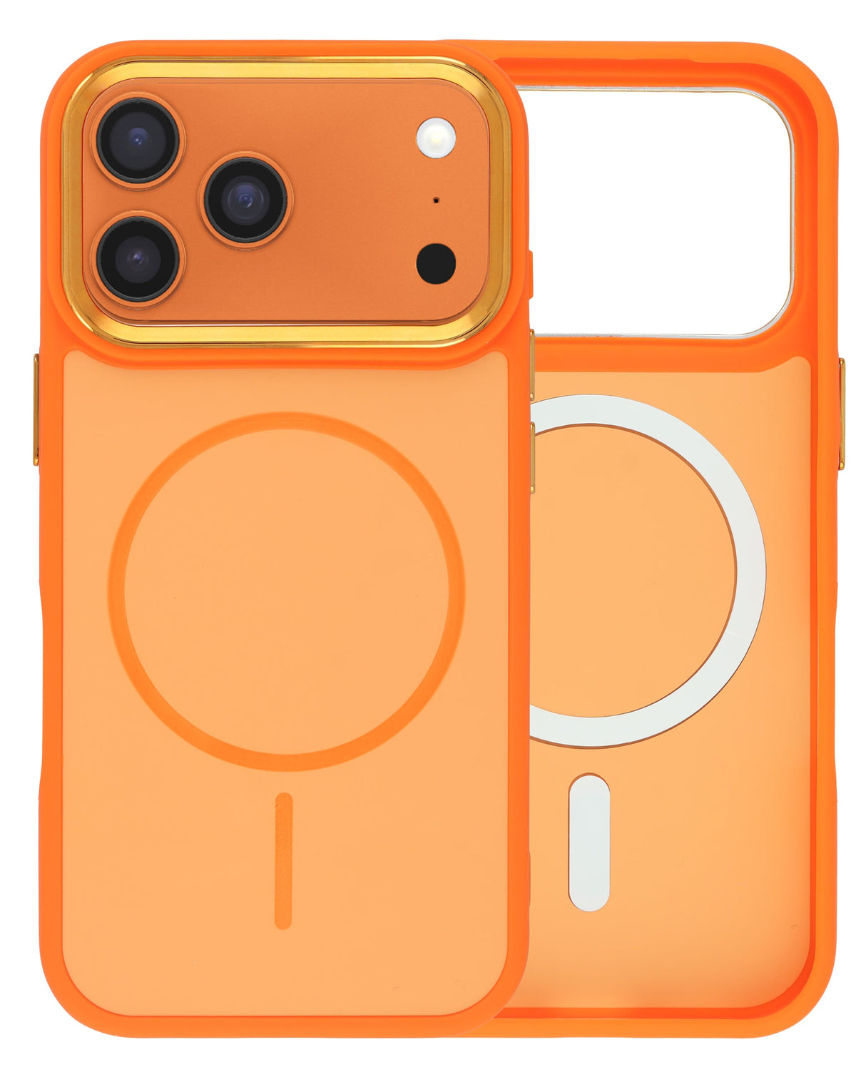 MagSafe Heavy-Duty Shockproof Case for iPhone 17 Pro — Orange