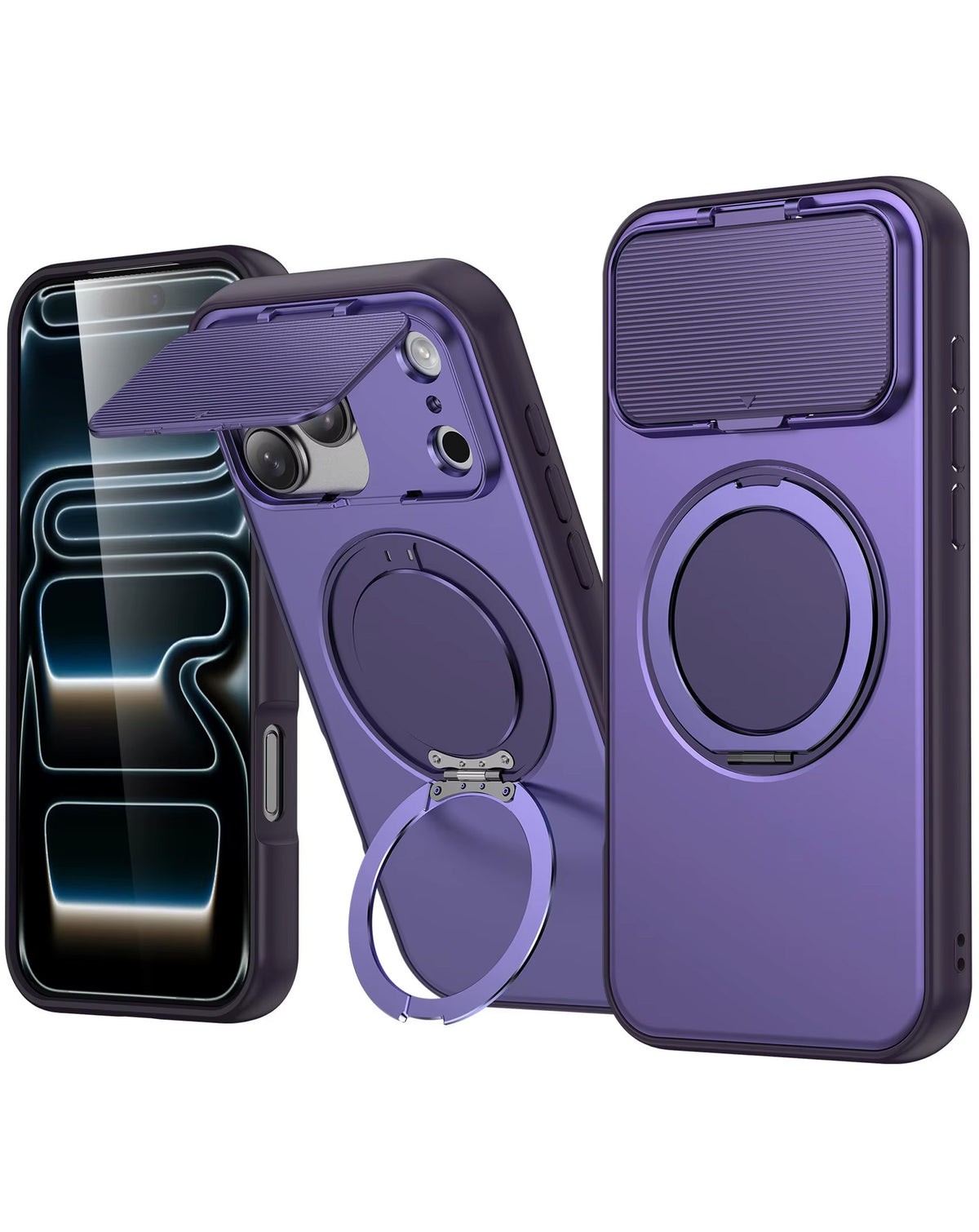 MagSafe Kickstand Case for iPhone 17 Pro Max — Purple