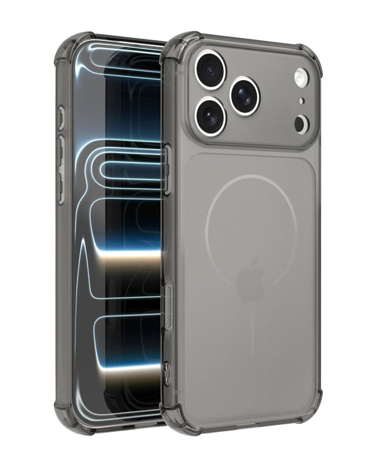 Magnetic Crystal Clear Case for iPhone 17 Pro Max — Black