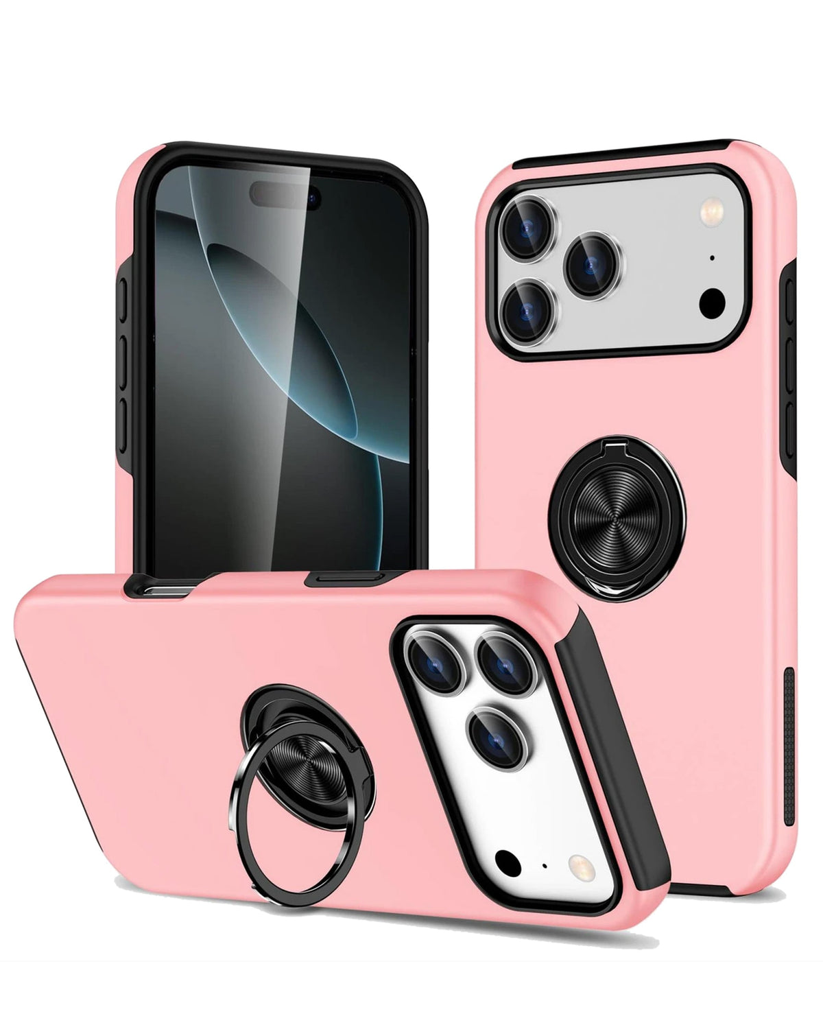 Magnetic Heavy-Duty Shockproof Case for iPhone 17 Pro / 18 Pro — Pink