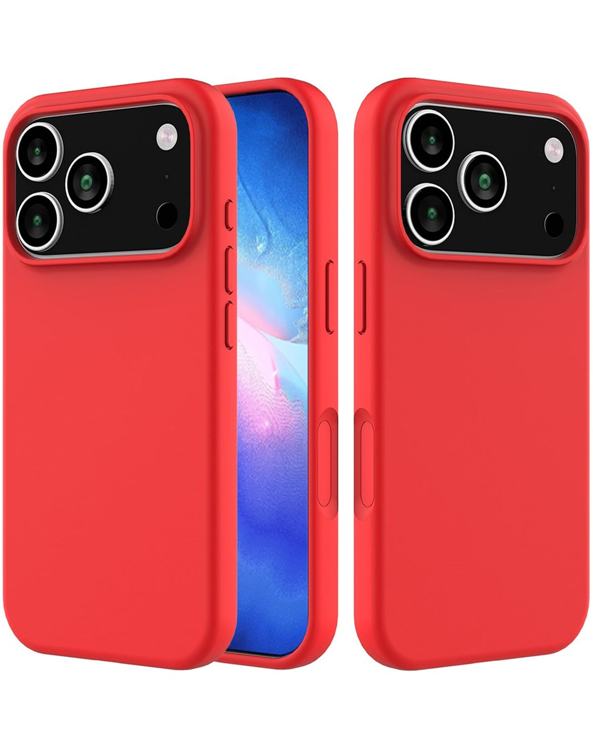 Soft Silicone Case for iPhone 17 Pro / 18 Pro — Red