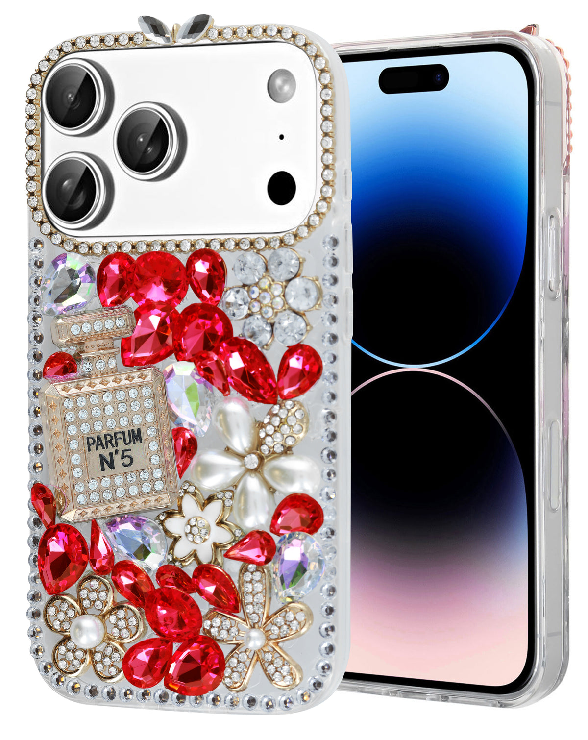Crystal Clear Soft Silicone Case for iPhone 17 Pro / 18 Pro — Red