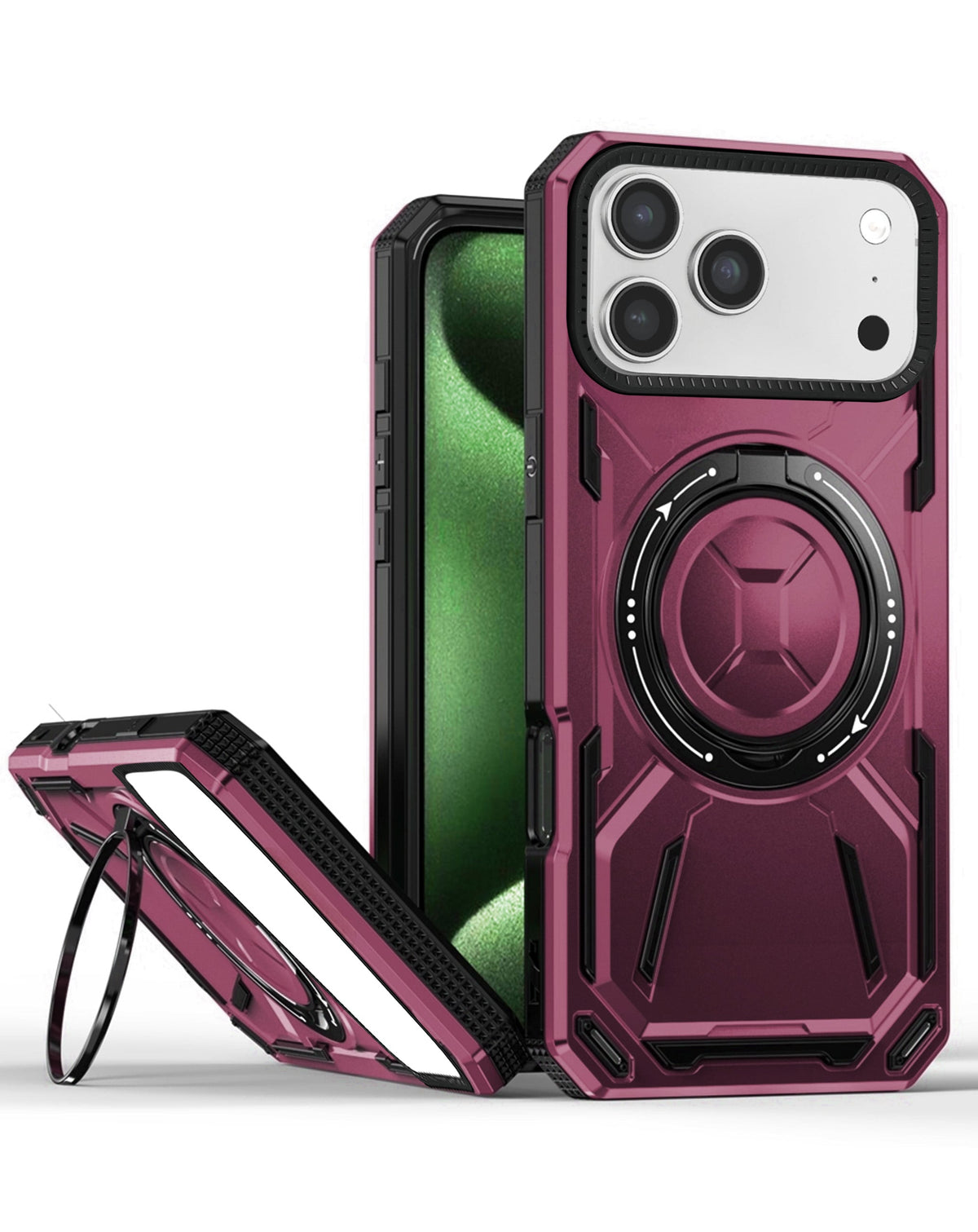 Heavy-Duty Shockproof Kickstand Full-Body Case for iPhone 17 Pro Max / 18 Pro Max