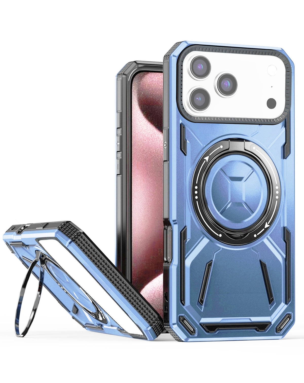 Heavy-Duty Shockproof Kickstand Full-Body Case for iPhone 17 Pro Max / 18 Pro Max