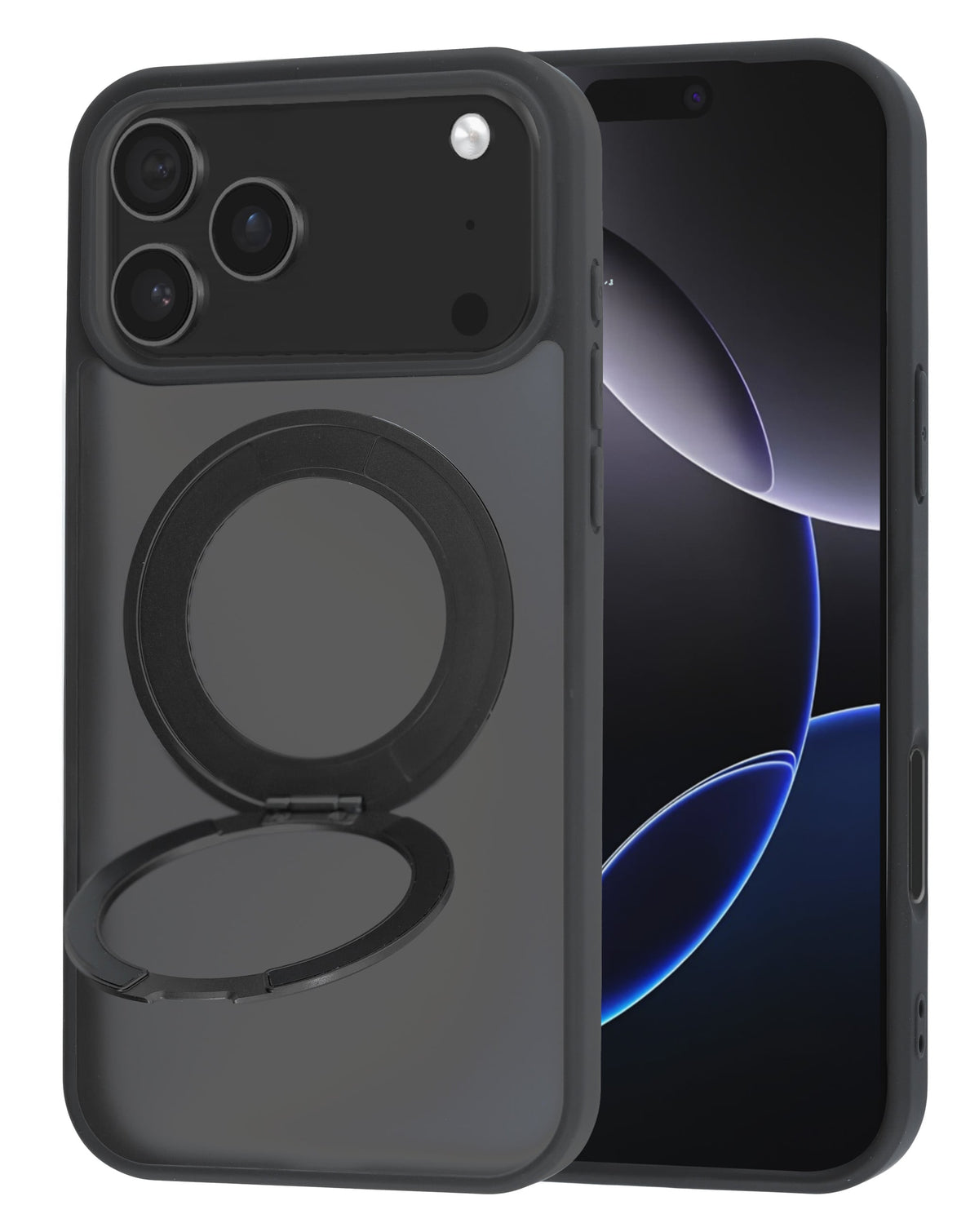 Magnetic Kickstand Full-Body Case for iPhone 17 Pro Max / 18 Pro Max — Black