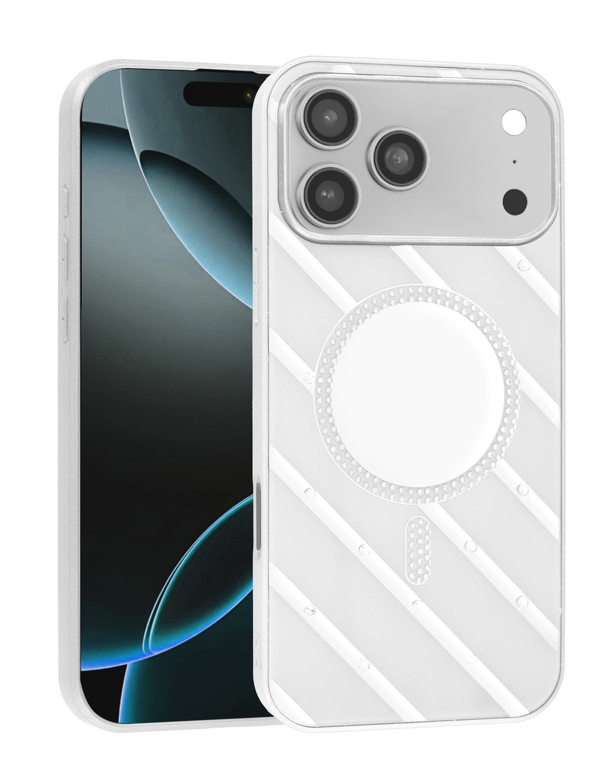 Magnetic Wireless-Charging Compatible Case for iPhone 17 Pro Max / 18 Pro Max — White