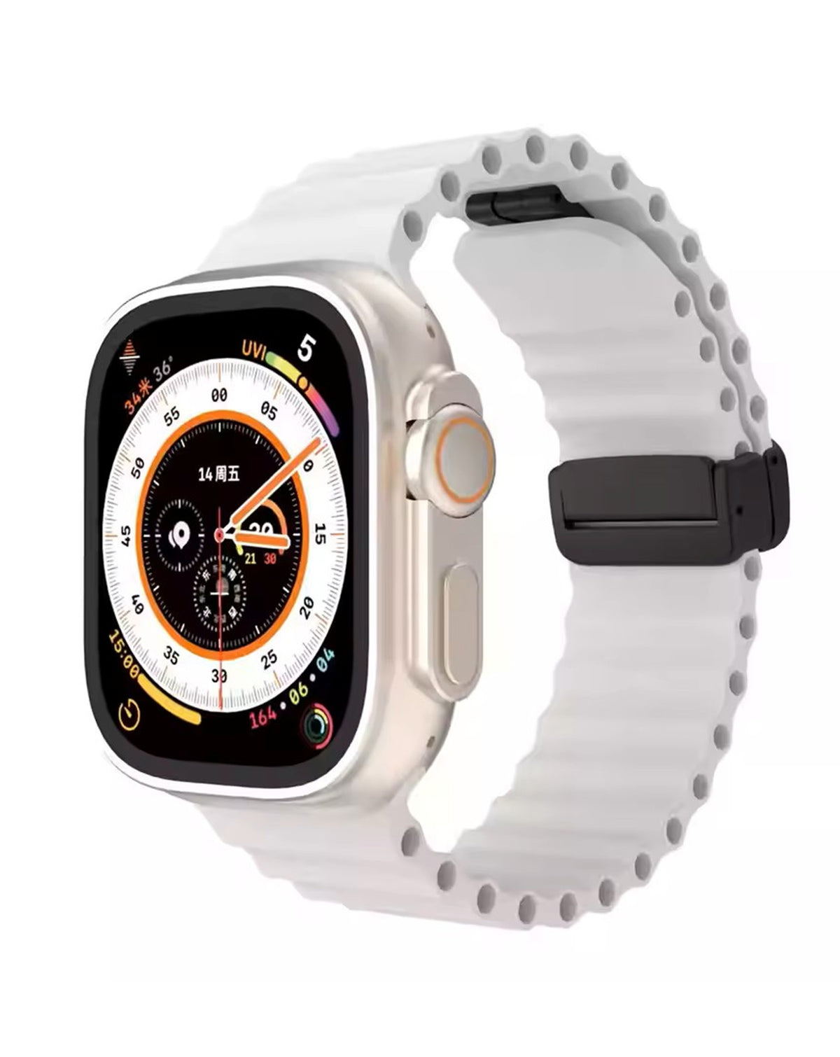 Magnetic Soft Silicone Band for Apple Watch 38 / 40 / 41mm — White