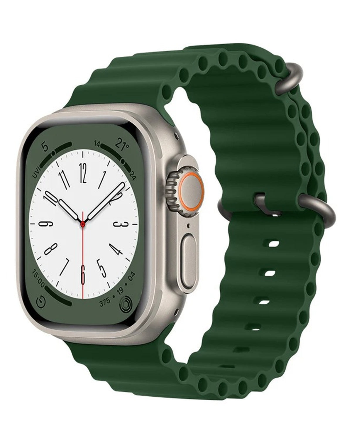 Soft Silicone Strap for Apple Watch 38 / 40 / 41mm — Olive Green