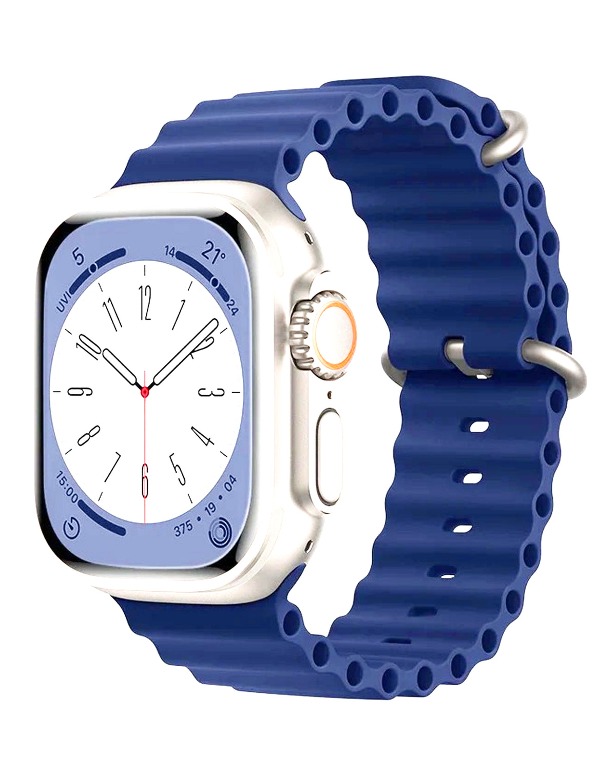 Soft Silicone Strap for Apple Watch 42 / 44 / 45 / 46 / 49mm — Blue