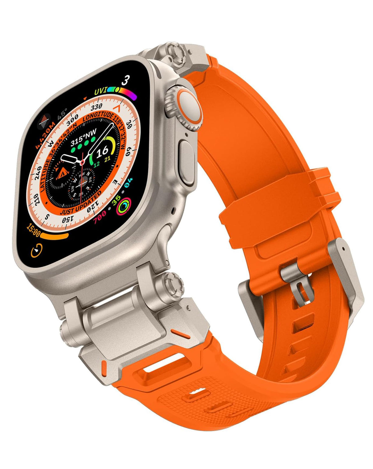 Soft Silicone Band for Apple Watch 42 / 44 / 45 / 46 / 49mm — Orange