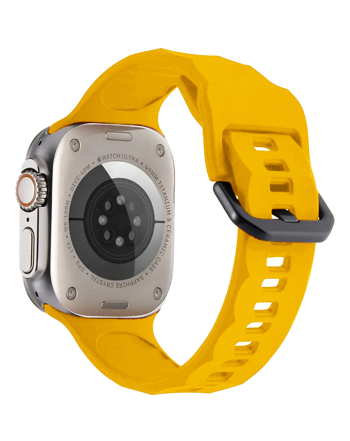 Soft Silicone Strap for Apple Watch 42 / 44 / 45 / 46 / 49mm — Yellow