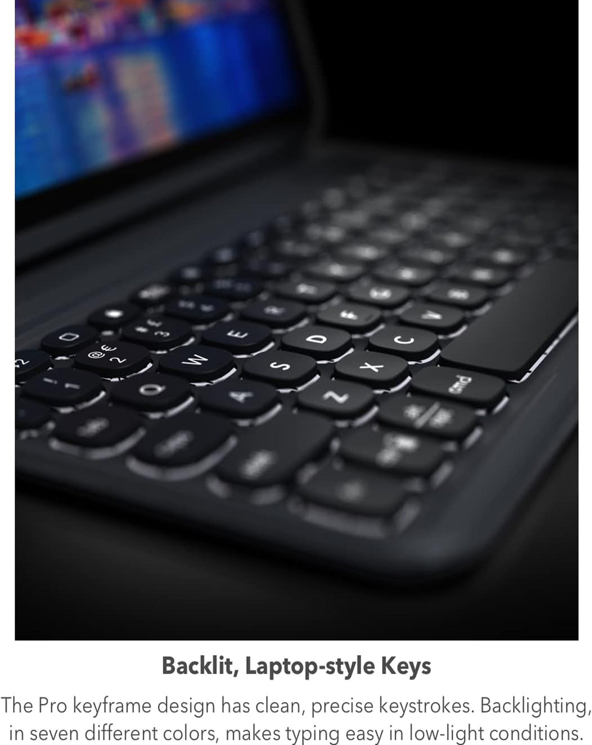 Zagg Pro Keys Wireless Keyboard with Trackpad and Detachable Case for iPad 7 / 8 / 9