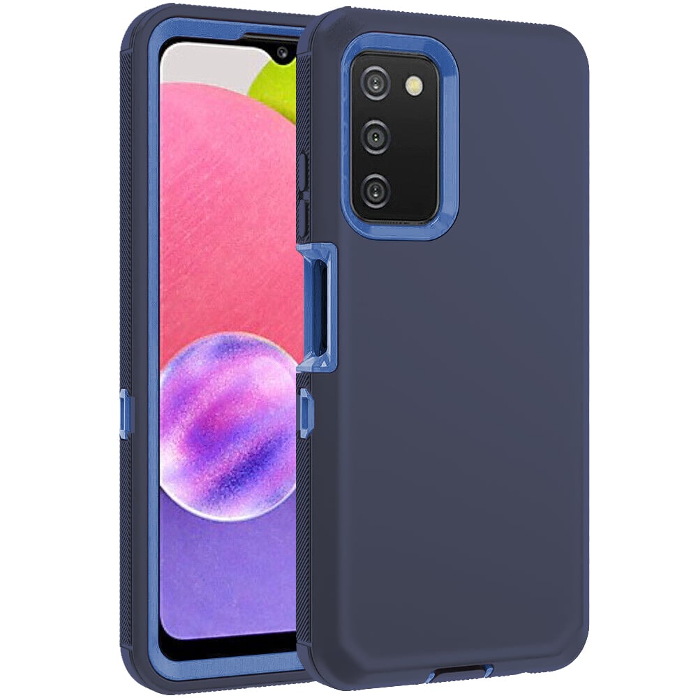 Heavy-Duty Shockproof Case for Galaxy A03S — Dark Blue