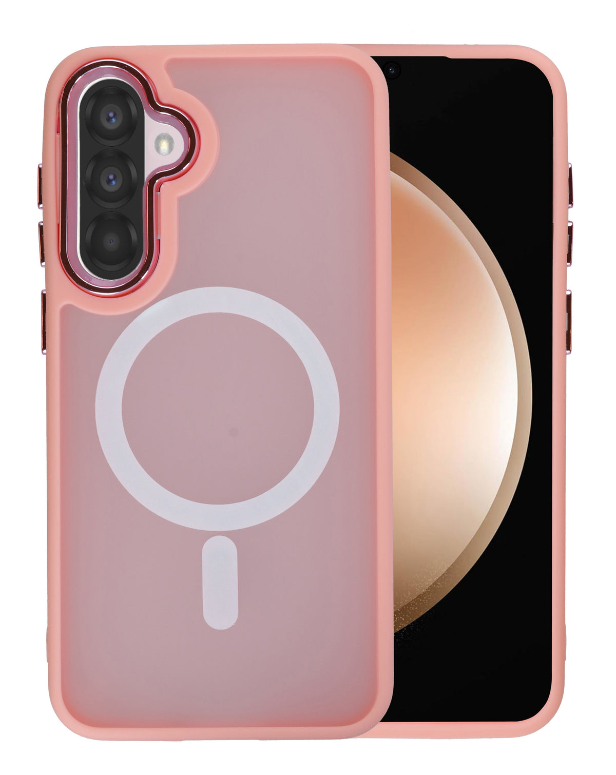 Magnetic Wireless-Charging Compatible Case for Galaxy A27 — Pink