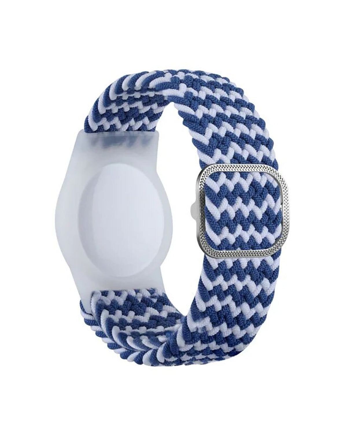 Airtag Wristband Nylon Watch Band - Blue White