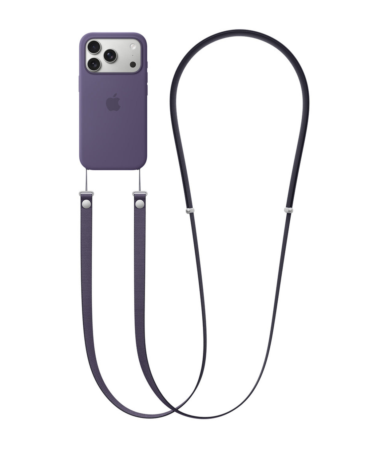 Lanyard Crossbody For Phone Case / Adjustable Neck Hanging - Dark Purple — 3.6ft