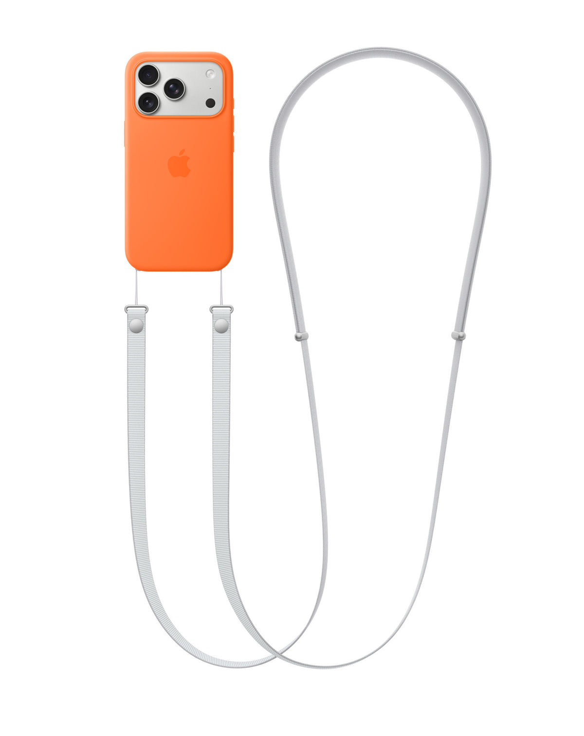 Lanyard Crossbody For Phone Case / Adjustable Neck Hanging - Light Gray — 3.6ft