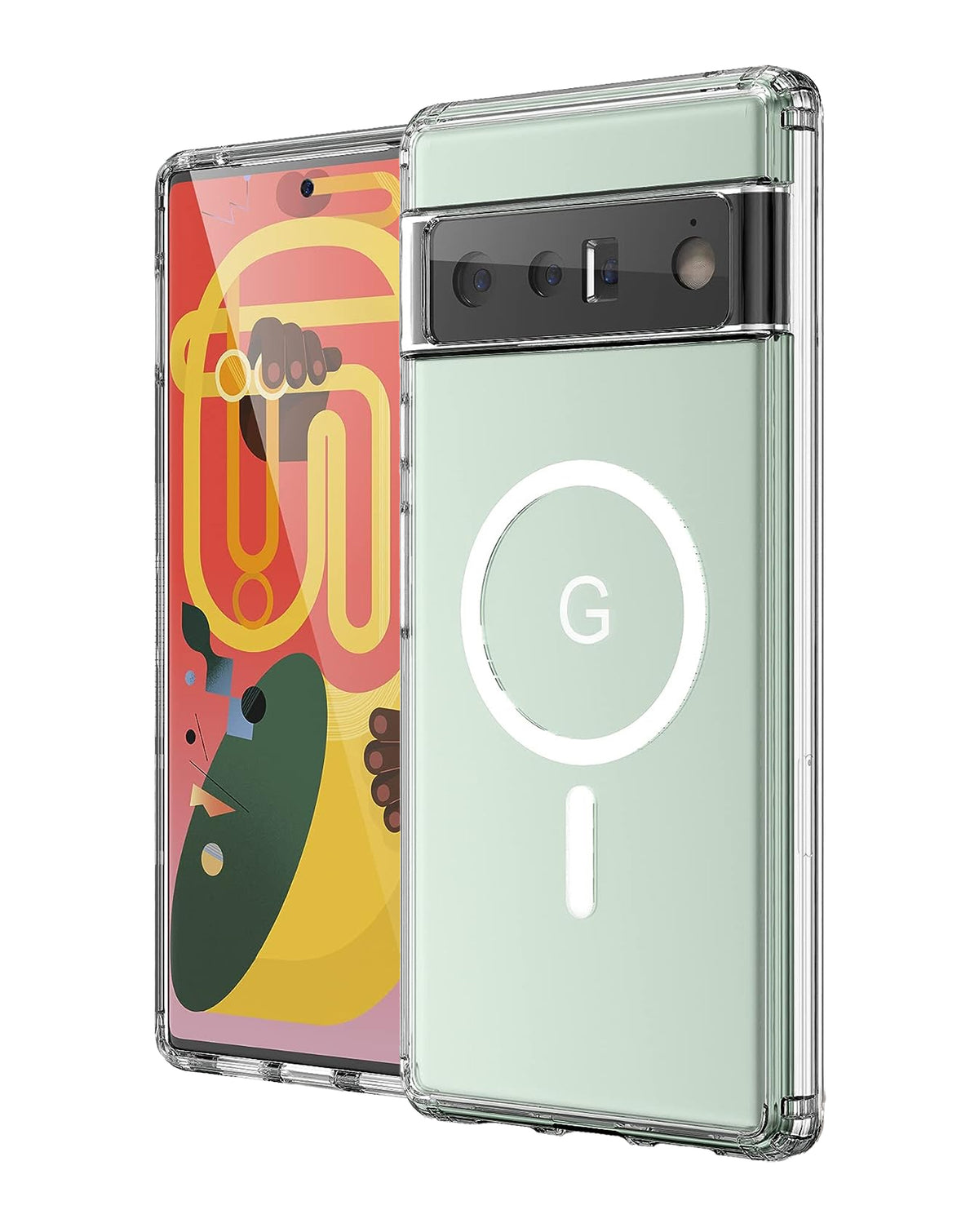 Crystal Clear Wireless-Charging Compatible Case for Google Pixel 6 Pro — Clear