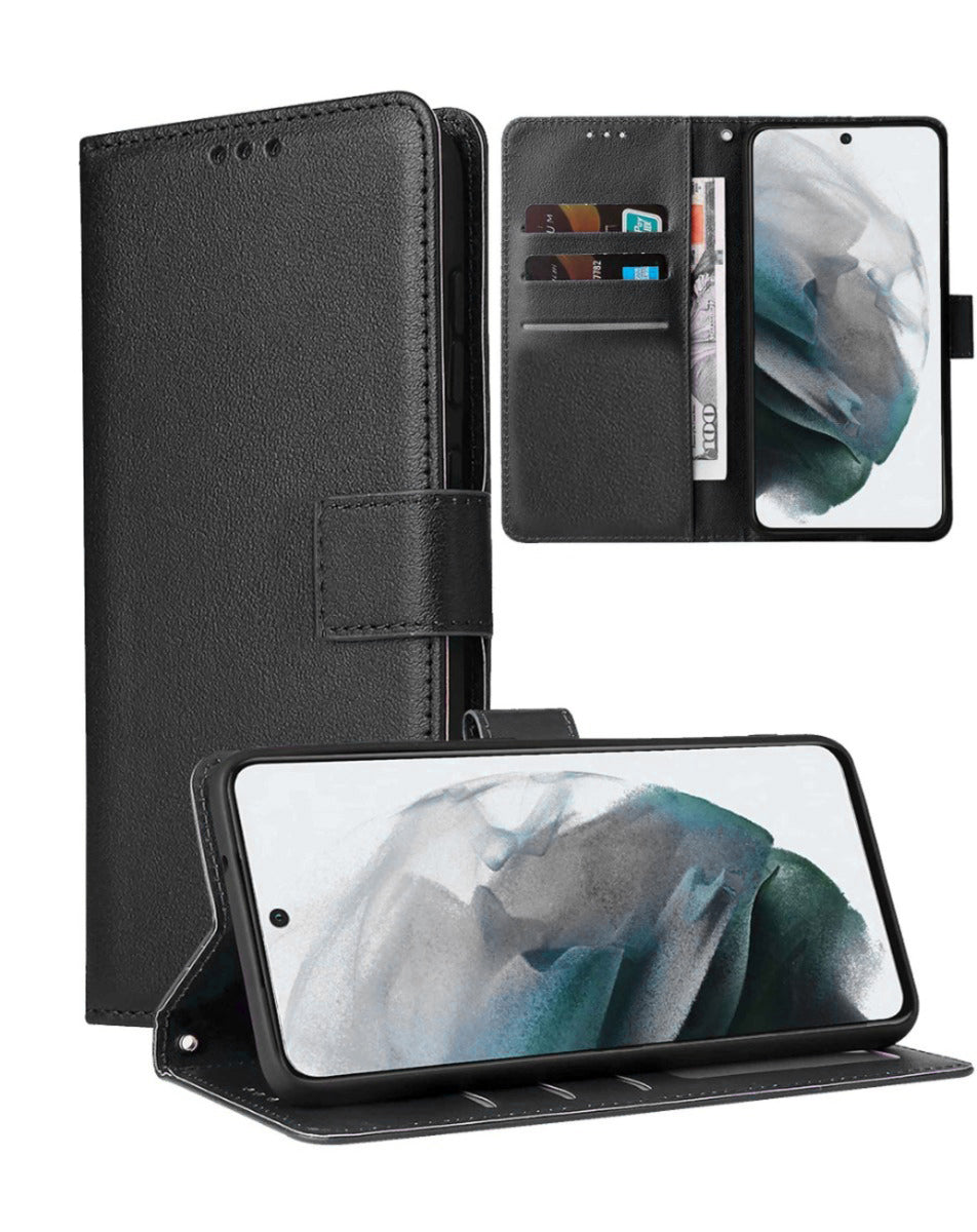 Wallet Leather Case for Google Pixel 9 Pro — Black