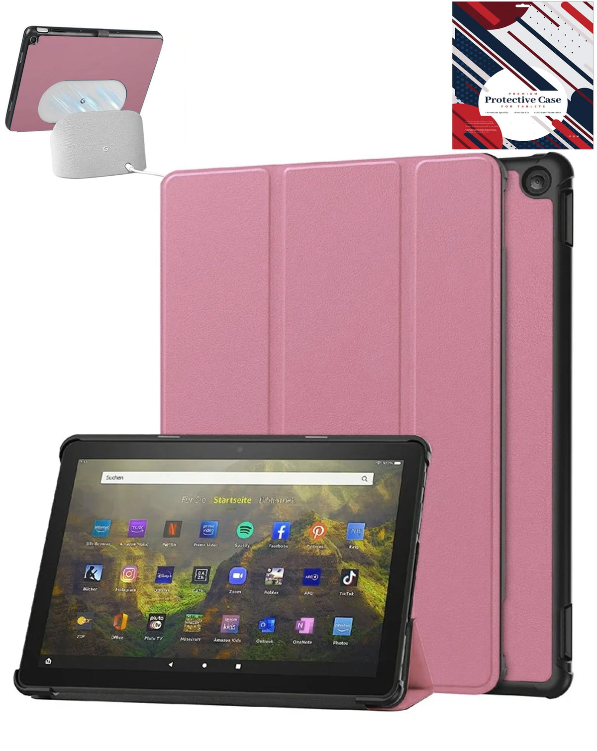 Heavy-Duty Shockproof Kickstand Case for Google Pixel — Pink