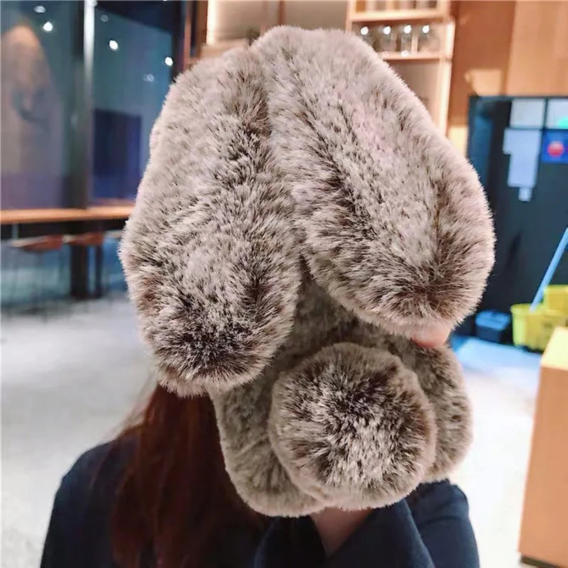 The Bunny — Plush Rabbit Fur Case