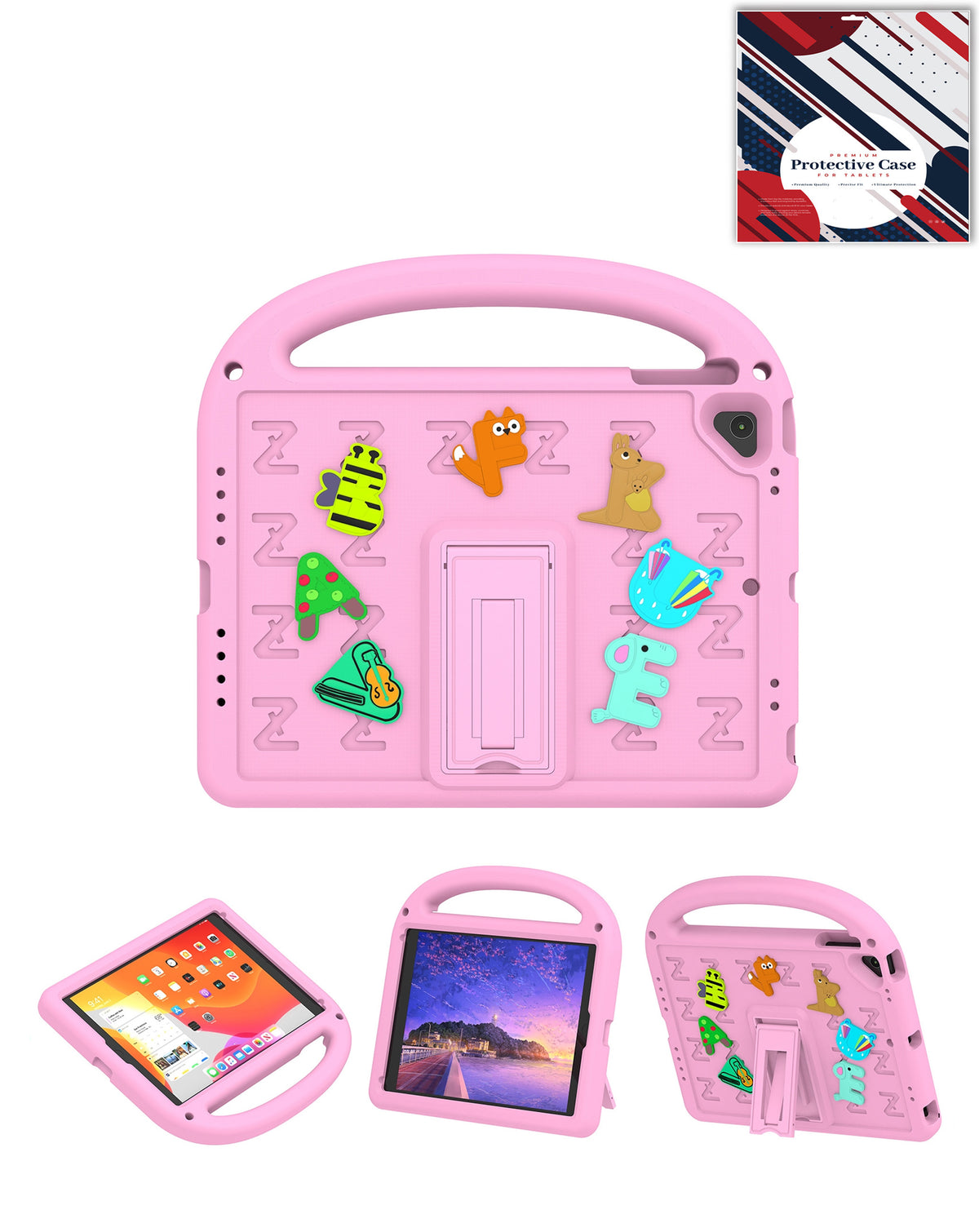 Heavy-Duty Shockproof Case for iPad 5 2017 — Pink