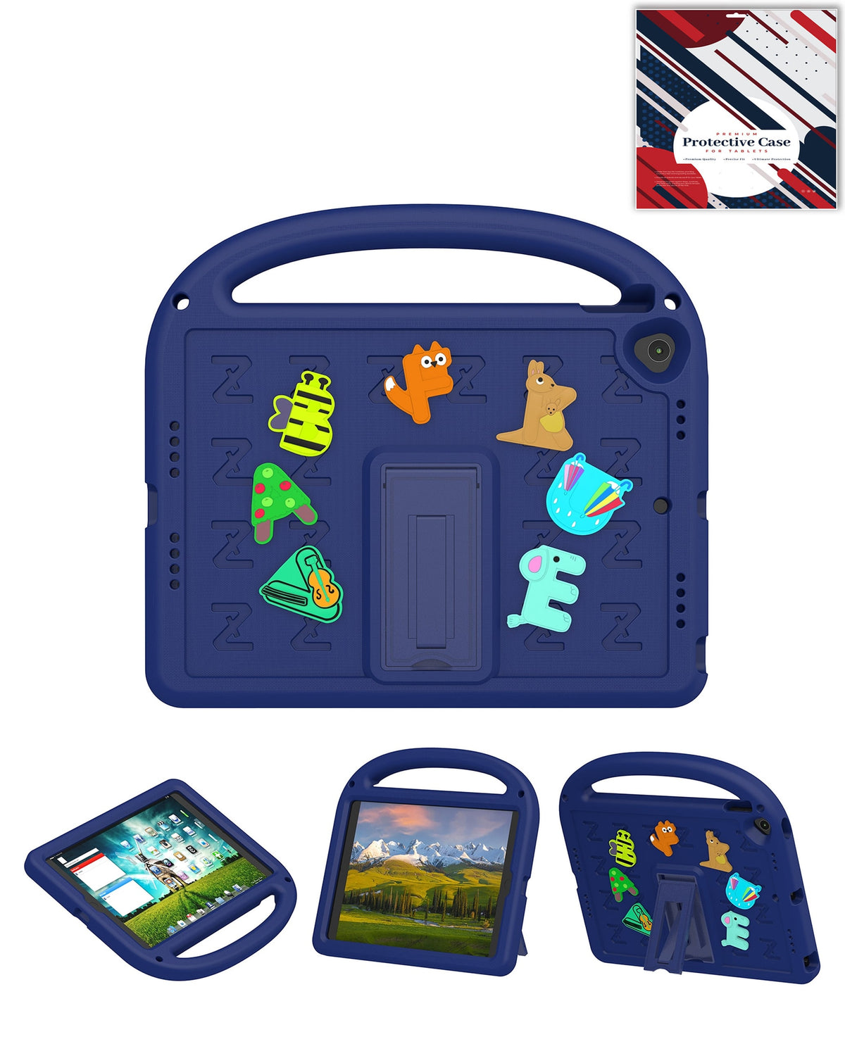 Heavy-Duty Shockproof Case for iPad 10.2 7th / 8th / 9th — Navy Blue