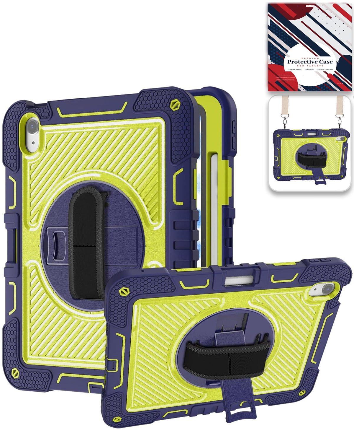 Kickstand Full-Body Case for iPad 10 2022 10.9 — Navy Blue