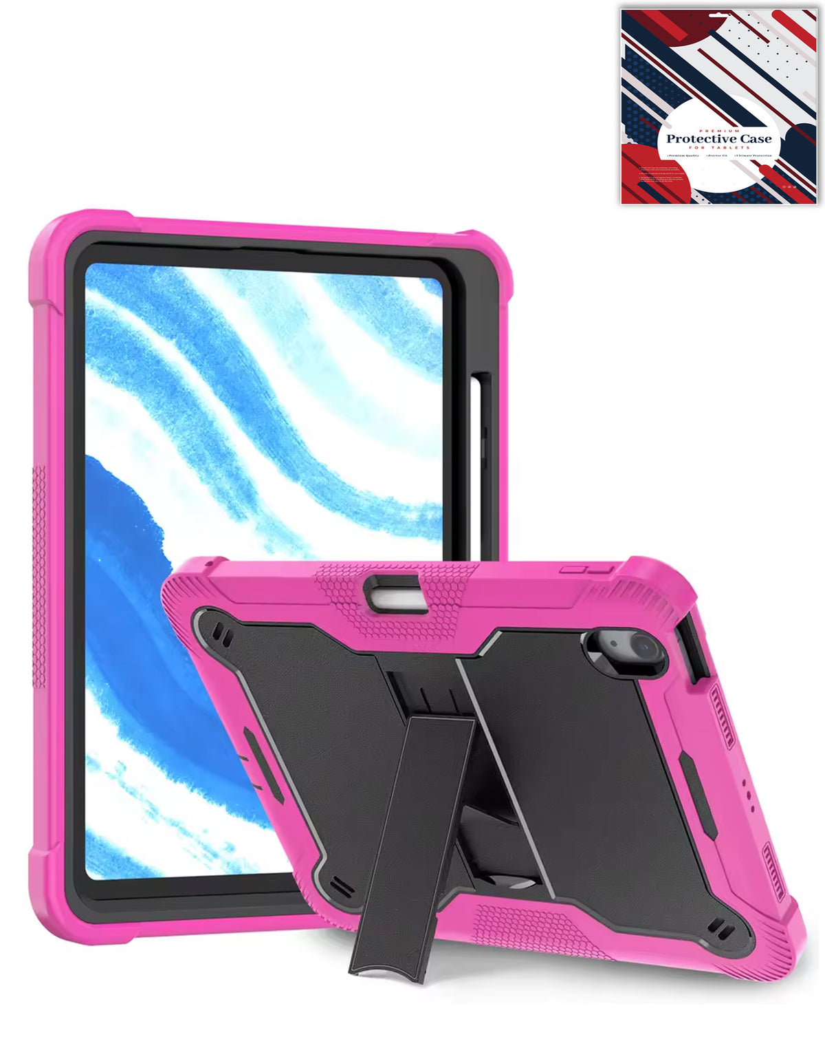 Kickstand Case for iPad 10 2022 10.9 — Hot Pink