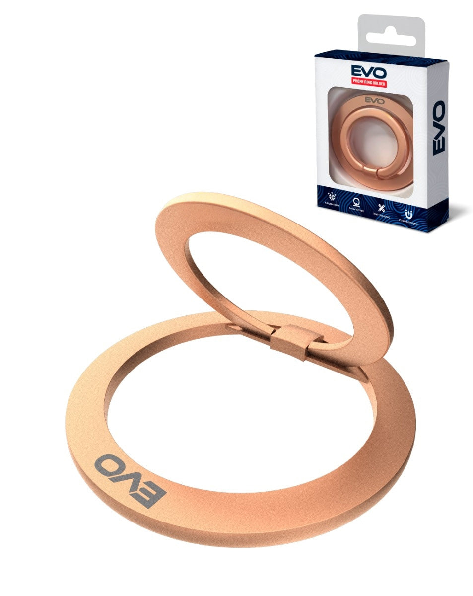 EVO Magnetic Phone Ring Compatible with Wireless Charging - Gold