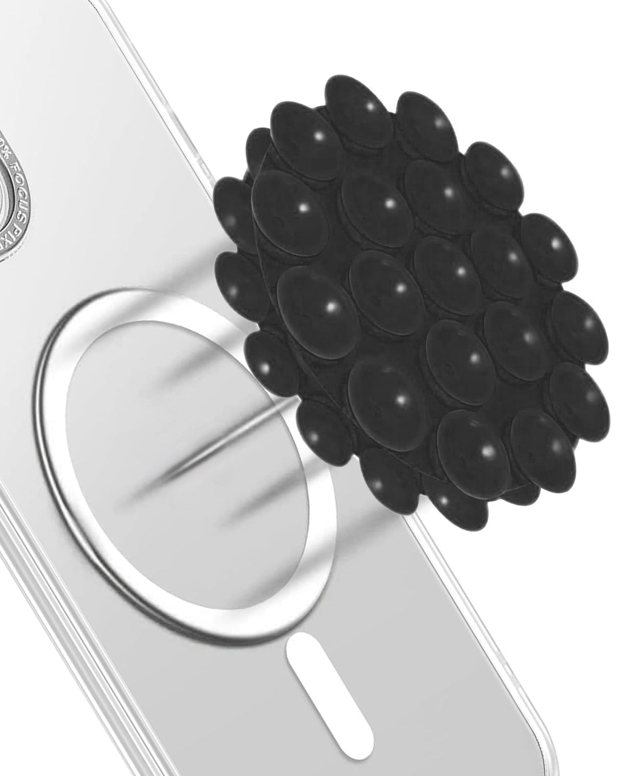 Silicone Suction Cup Phone Holder - Black
