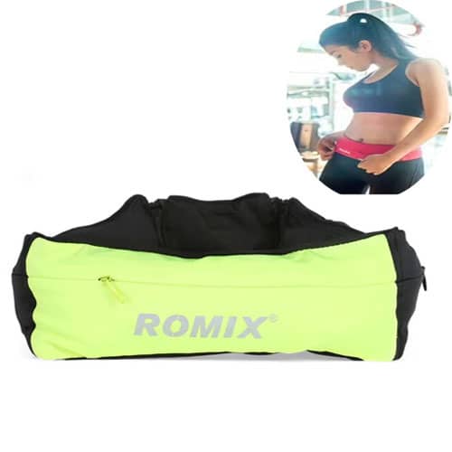 Romix RH26 Elastic Spandex Sports Waist Bag Pouch — 4.7", Green