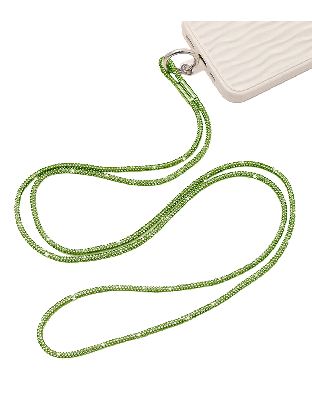 Crystal Neck Lanyard Keychain - Green