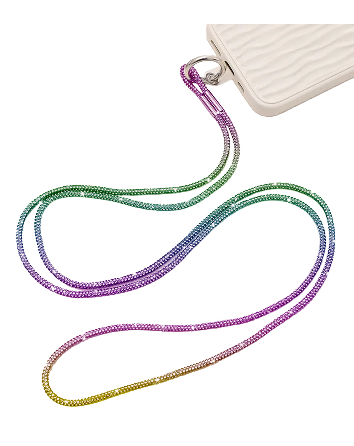 Crystal Neck Lanyard Keychain - Colorful