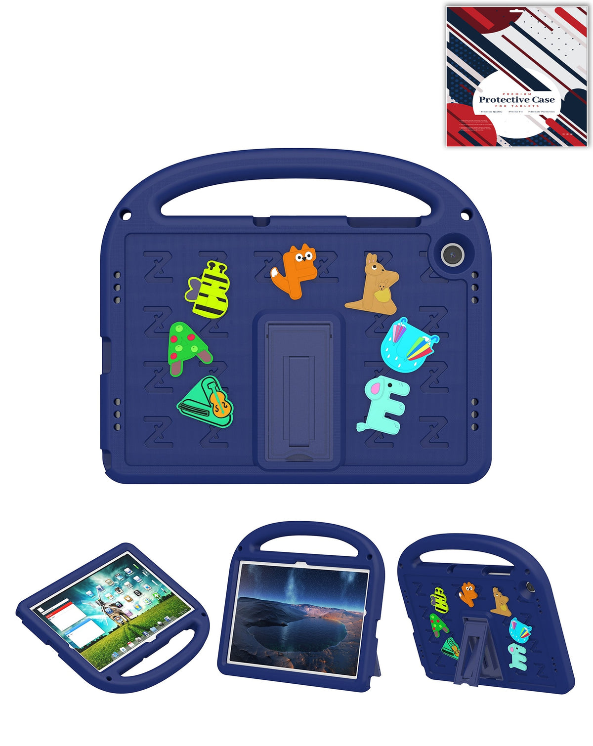 Heavy-Duty Shockproof Case for Galaxy Tab A9 Plus / Tab A11 Plus — Navy Blue