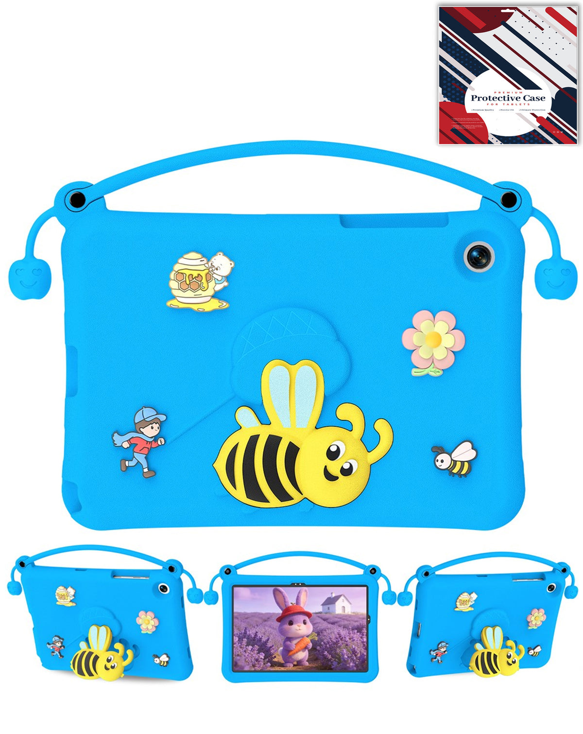 Heavy-Duty Shockproof Kickstand Kids Case for Galaxy Tab A9 Plus / Tab A11 Plus — Navy Blue