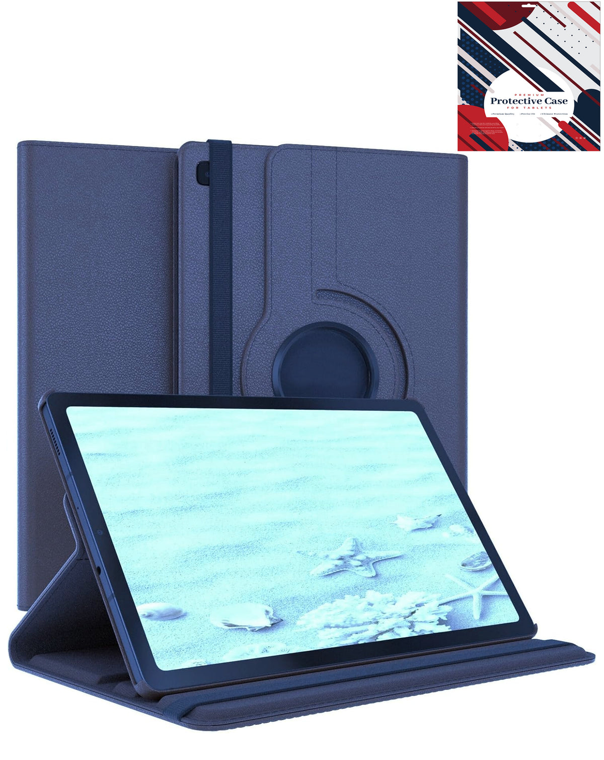 Leather Full-Body Case for Galaxy Tab S6 lite 10.4 — Dark Blue