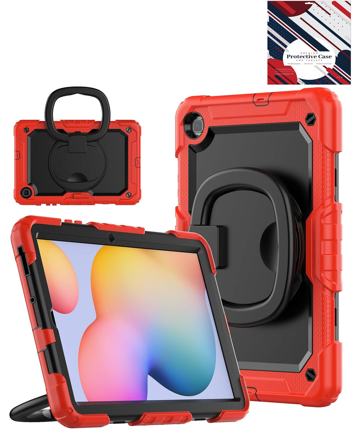 Soft Silicone Full-Body Case for Galaxy Tab S6 lite 10.4 — Red