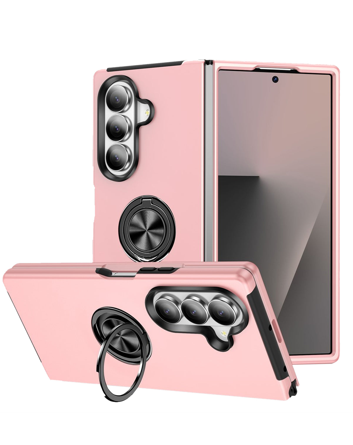 Magnetic Heavy-Duty Shockproof Case for Galaxy Z Fold 8 Ultra / Fold 7 — Pink