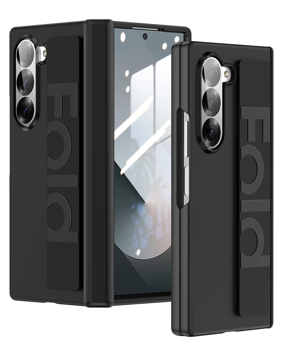 Heavy-Duty Shockproof Kickstand Case for Galaxy Z Fold 8 Ultra / Fold 7 — Black