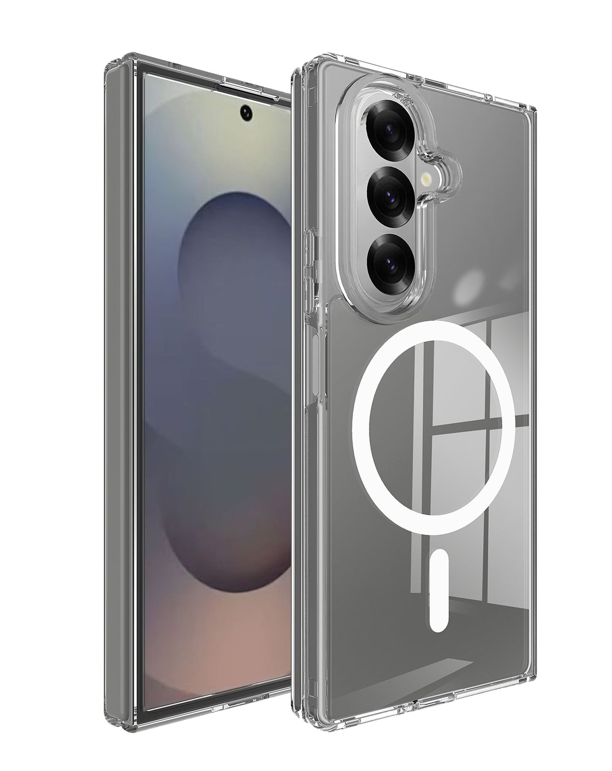 Crystal Clear Wireless-Charging Compatible Case for Galaxy Z Fold 8 Ultra / Fold 7 — Clear