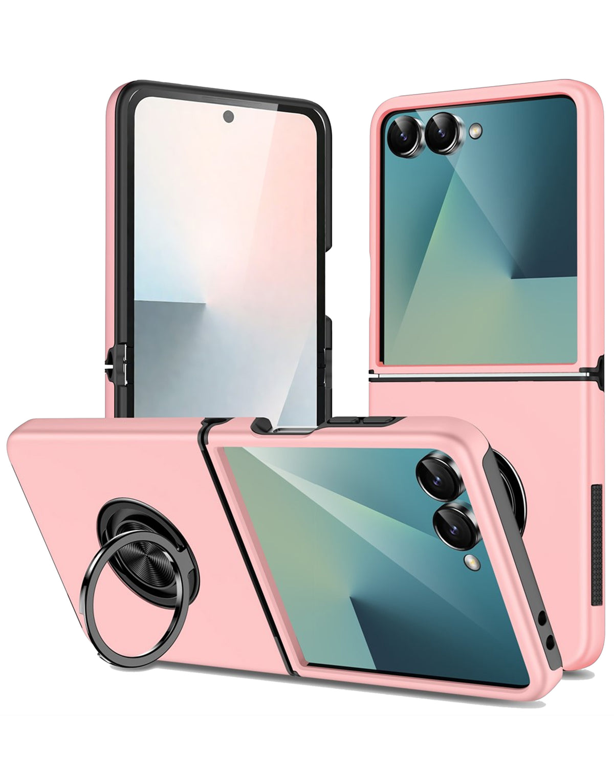 Magnetic Heavy-Duty Shockproof Case for Galaxy Z Flip 8 — Pink