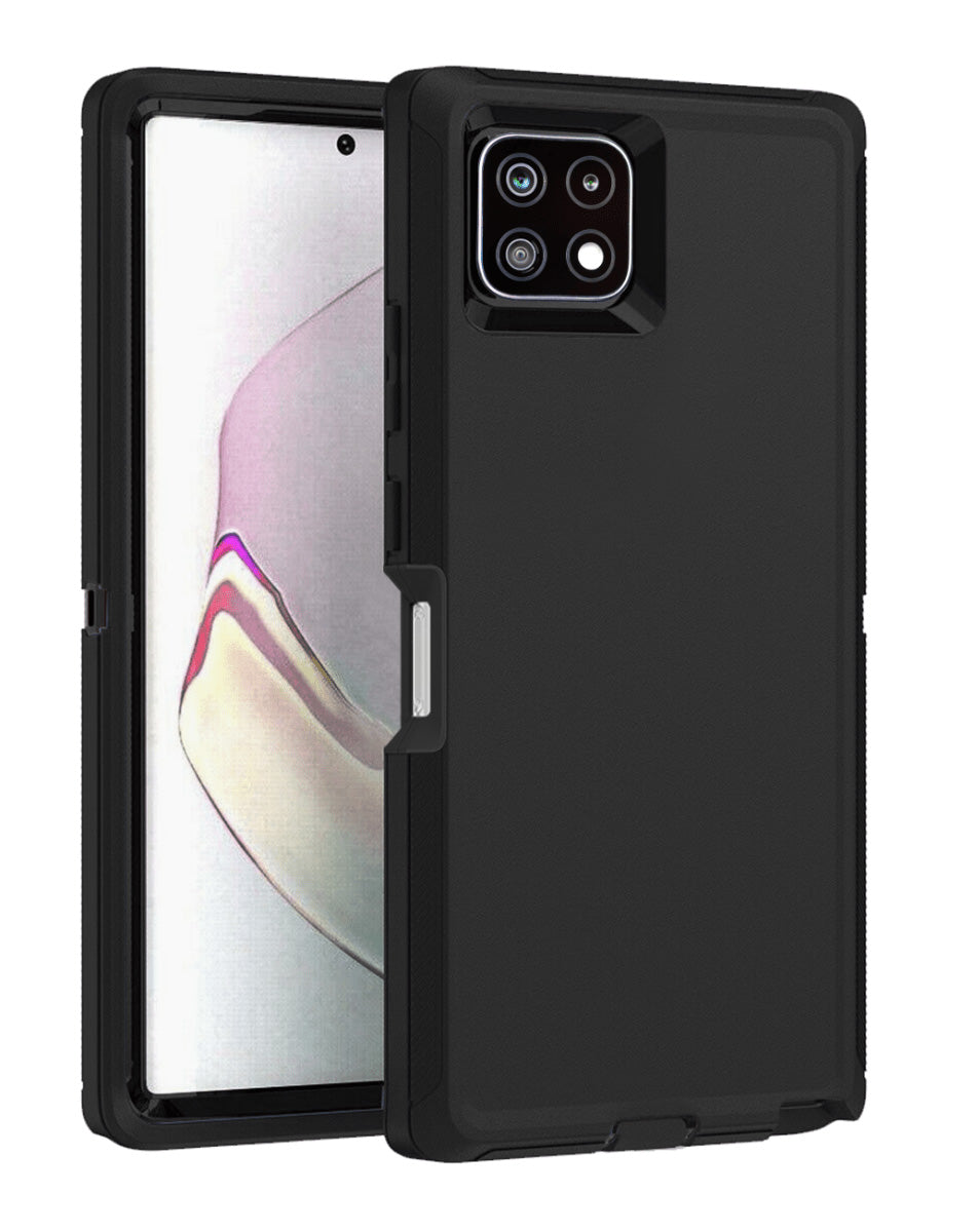 Heavy-Duty Shockproof Case for Galaxy A22 5G — Black